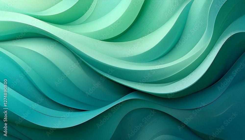 Abstract gradient background of soft green and teal tones. Generated image Abstract gradient background of soft green and teal tones. Generated image