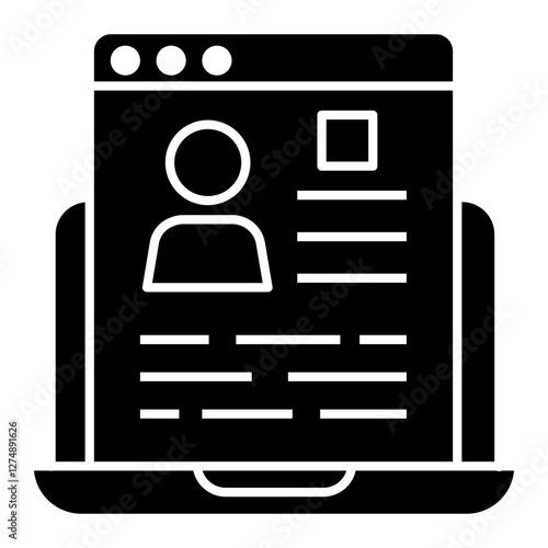 curriculum vitae Solid icon
