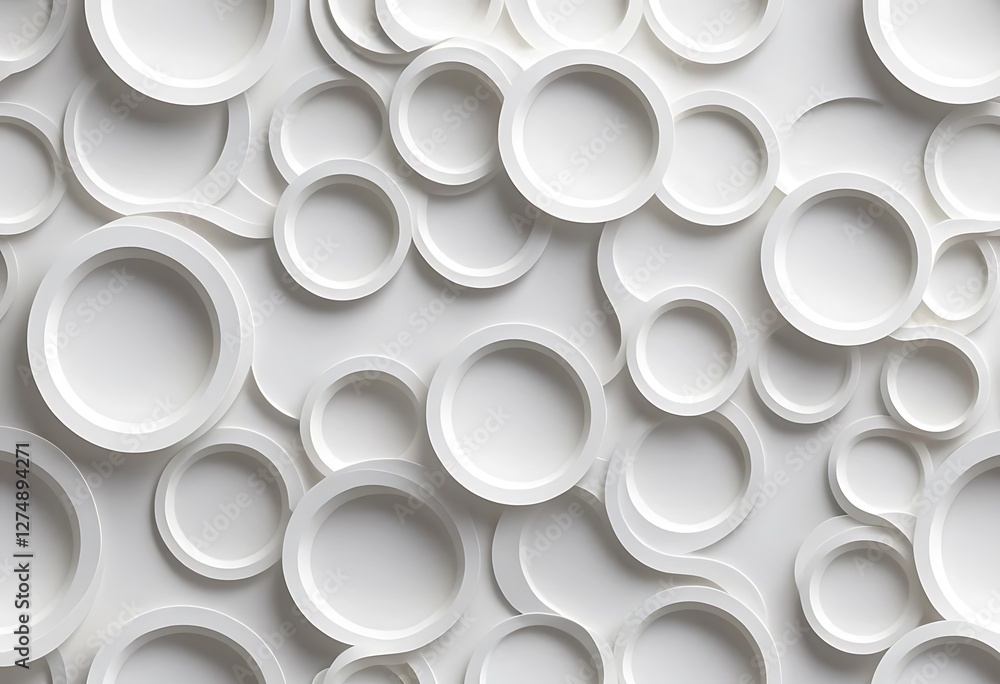 Monochromatic Circles Interlocking Creating an Abstract Depth Design Monochromatic Circles Interlocking Creating an Abstract Depth Design
