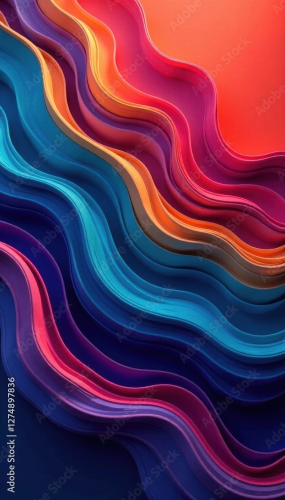 Obraz premium Wavy abstract stripe pattern on business background, modern design, abstract stripes