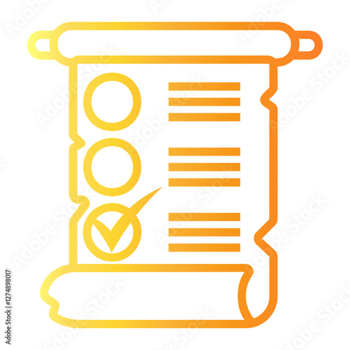 ballot Line Gradient Icon