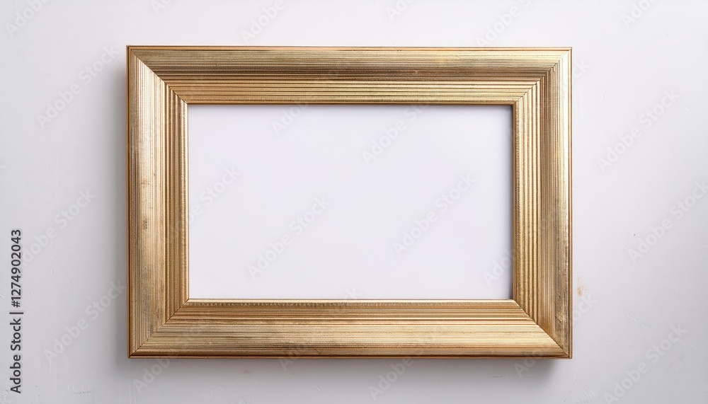 Golden Elegance Meets Modern Minimalism in this Stunning 3D Render of a Horizontal Photo Frame on White Background, Radiating Luxury and Sophistication Golden Elegance Meets Modern Minimalism in this Stunning 3D Render of a Horizontal Photo Frame on White Background, Radiating Luxury and Sophistication