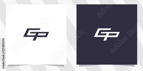 letter gp pg logo design