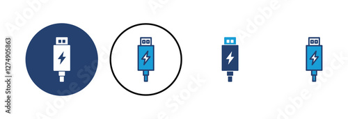 Usb icon vector. Flash disk icon vector