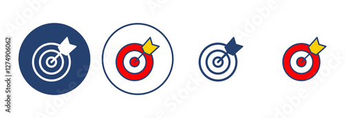 Target icon vector. goal icon vector. target marketing icon vector