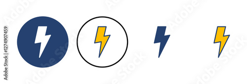 Lightning icon vector. electric icon vector. power icon. energy sign