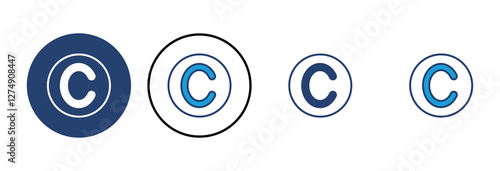 Copyright icon vector. copyright symbols