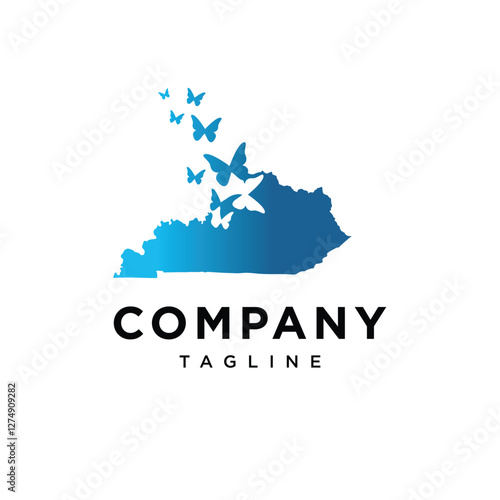 Kentucky Butterfly Logo Icon Vector
