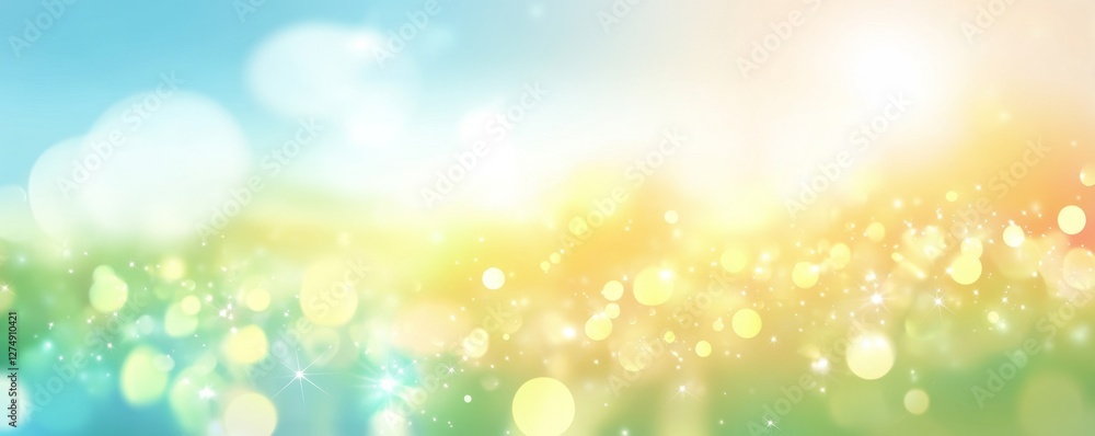 Sunny bokeh background, vibrant colors, bright sky, website header Sunny bokeh background, vibrant colors, bright sky, website header