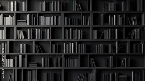 Black Bookshelf, Room, Interior, Books, Reading, Knowledge, Library, Background, Study, Education