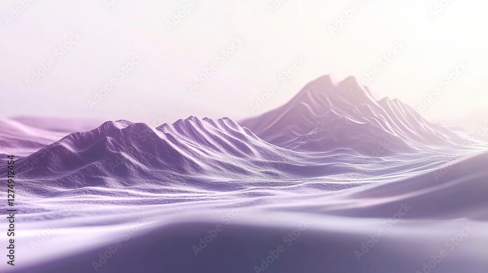 Purple mountain range sunrise landscape; serene background Purple mountain range sunrise landscape; serene background
