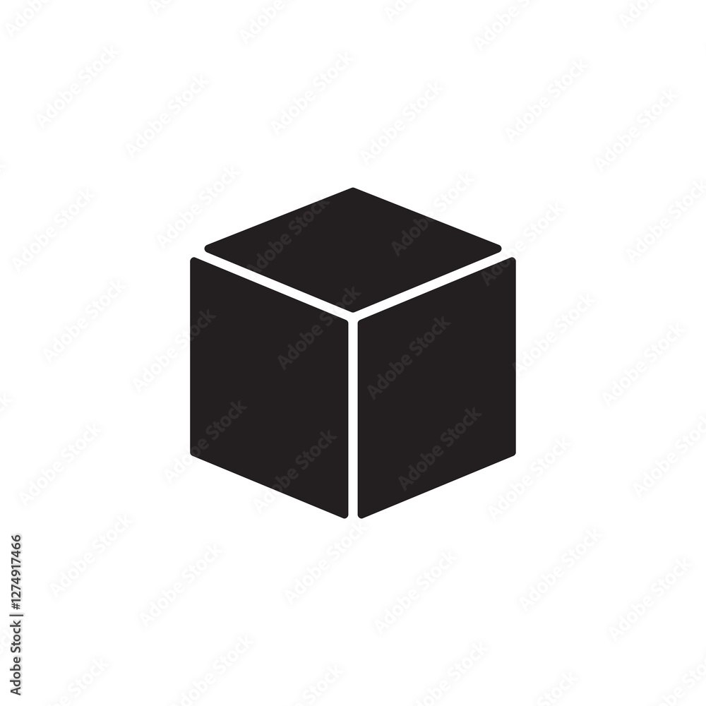 Box, cube, 3D, icon. Vector simple trendy style illustration for web and app..eps Box, cube, 3D, icon. Vector simple trendy style illustration for web and app..eps