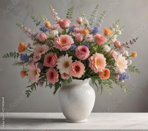 Wallpaper Mural Beautifully styled bouquet of flowers arranged in a delicate vase ,  beauty,  style,  elegance Torontodigital.ca