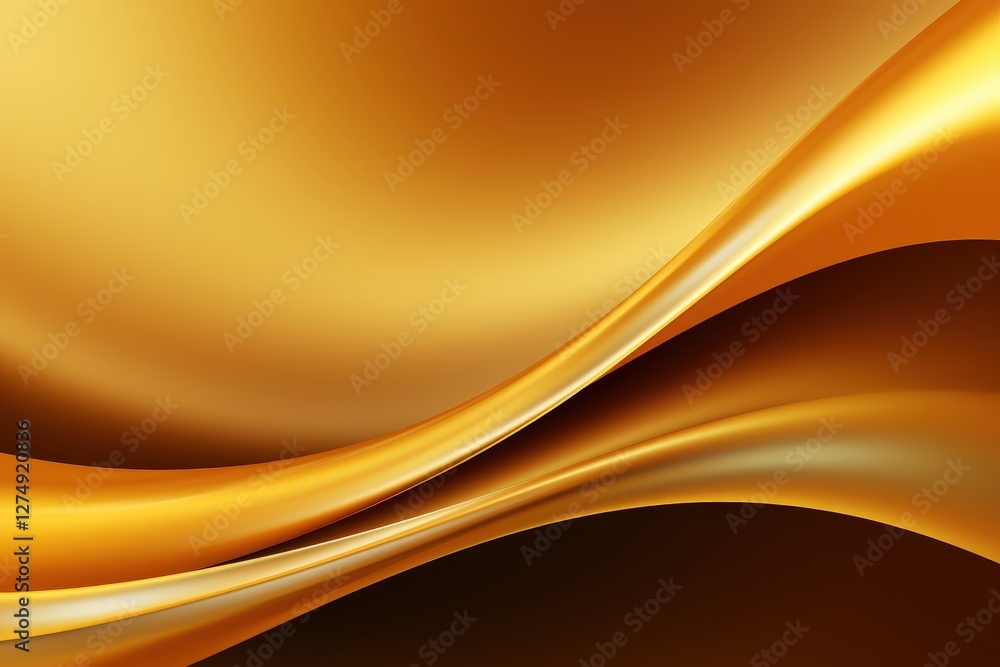 Fototapeta premium Golden abstract flowing background for luxury, elegance, wallpaper, or design projects