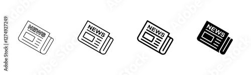 Newspaper icon vector isolated on white background. news paper icon vector