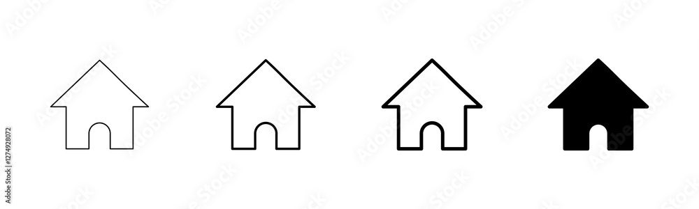 Home icon vector isolated on white background. House vector icon. Address Home icon vector isolated on white background. House vector icon. Address