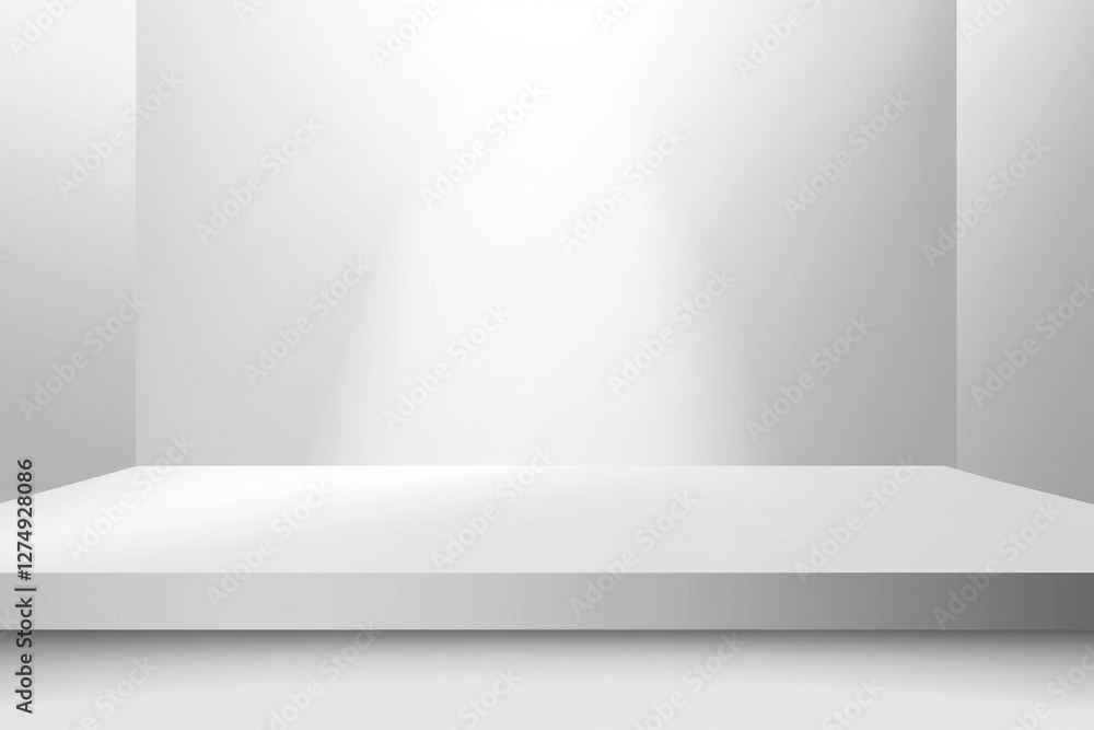 custom made wallpaper toronto digitalEmpty white studio platform, spotlight, backdrop, product display