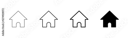 Home icon vector isolated on white background. House vector icon. Address