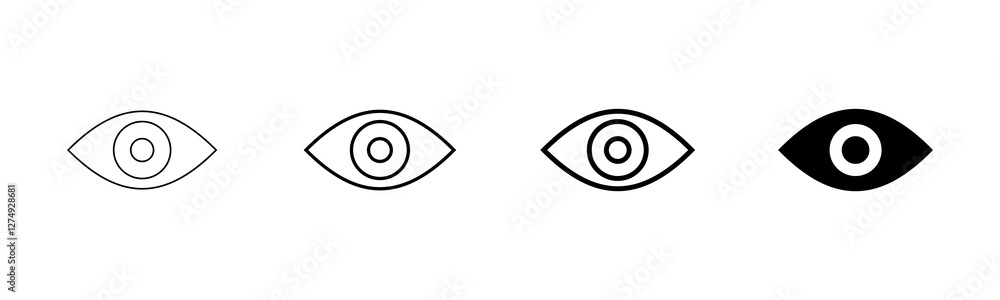 Eye icon vector isolated on white background. Look and Vision icon. Eye vector icon Eye icon vector isolated on white background. Look and Vision icon. Eye vector icon