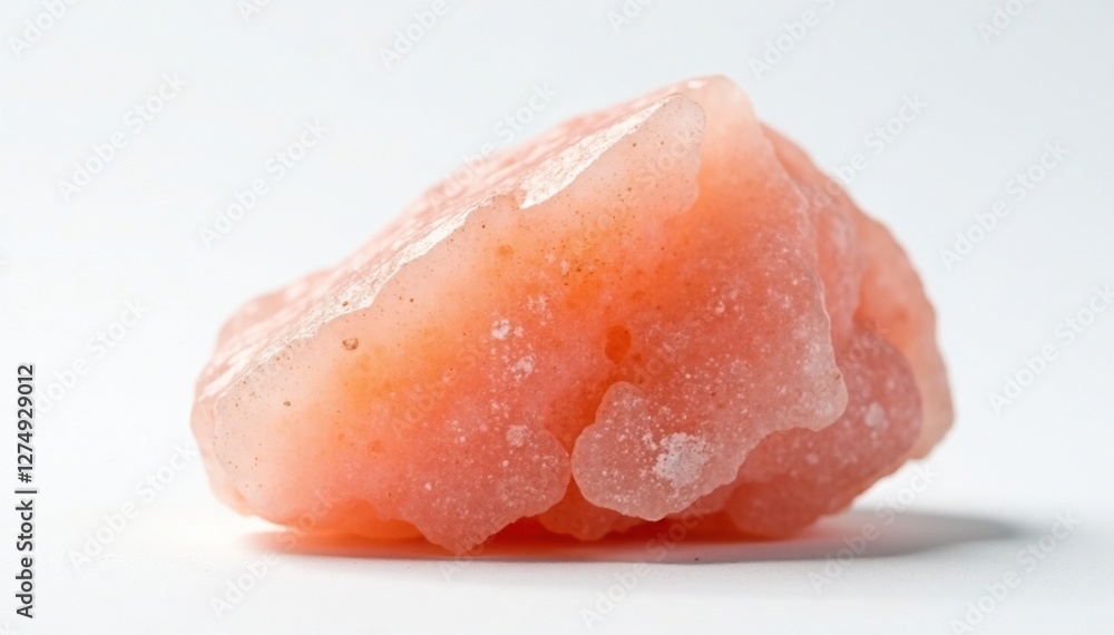 Isolated potash salt stone on white background, crystal, earthy, natural Isolated potash salt stone on white background, crystal, earthy, natural
