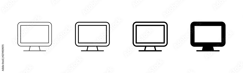 Computer icon vector isolated on white background. PC Icon vector. Computer monitor icon. Flat PC symbol Computer icon vector isolated on white background. PC Icon vector. Computer monitor icon. Flat PC symbol