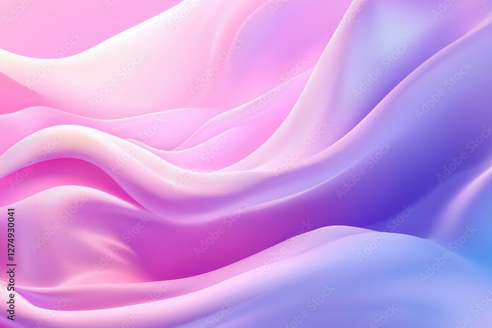 Obraz premium Gradient smooth curved flowing cloth waves for background textures and presentation