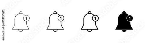 Bell Icon vector isolated on white background. Notification symbol. Bell vector icon