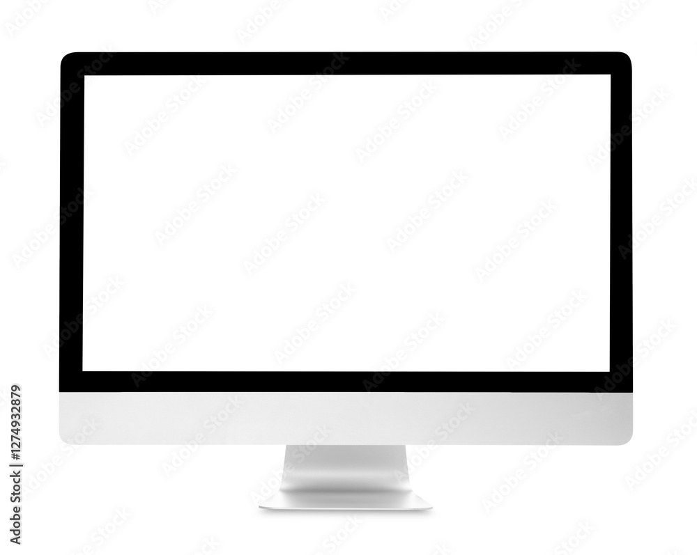 Computer monitor isolated on white. Modern technology Computer monitor isolated on white. Modern technology