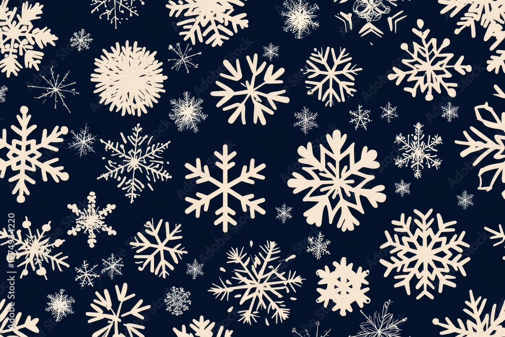 Winter snowflake pattern background Winter snowflake pattern background
