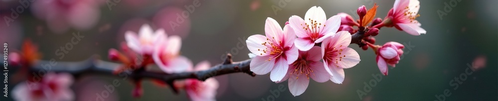 intricate flower clusters forming on a bare branch, blossoms, flowers intricate flower clusters forming on a bare branch, blossoms, flowers