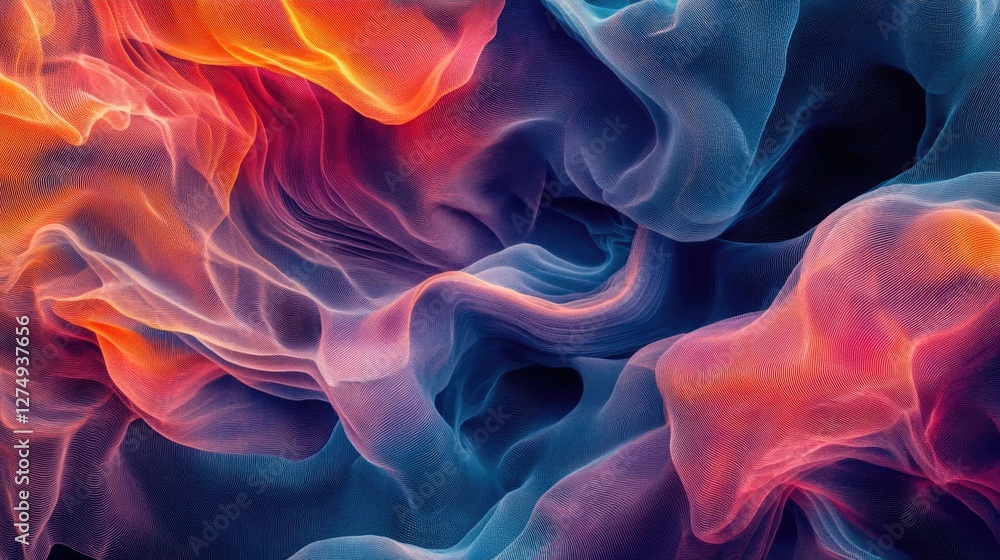 Obraz premium Innovative big data analytics concept with dynamic algorithm visualizations and digital abstract patterns epitomizing advanced computational intelligence and modern data science