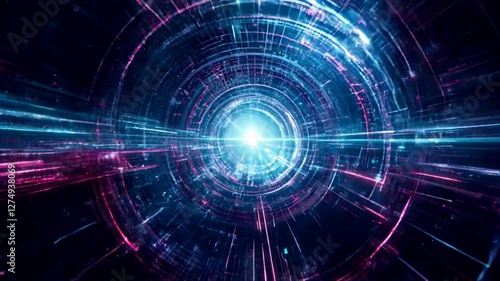 Wallpaper Mural Dynamic visuals bring the data processing workflow to life, demonstrating the transfer and manipulation of information through digital systems and algorithms. Torontodigital.ca