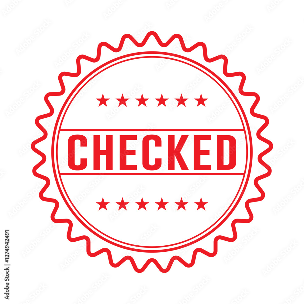Checked Stamp Graphic design vector element Checked Stamp Graphic design vector element
