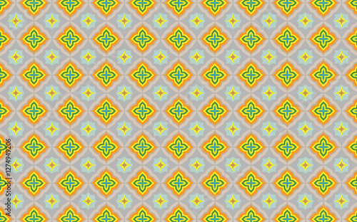 Mughal, Turkler, India style stencil pattern art design for decorate art work and other. beauty, colorful, line, lines, spot, plumeria, frangipan, detail, hexagon, hexagonal, decor, arabic. photo