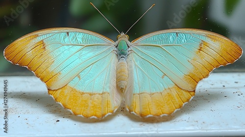 Stunning Blue   Gold Butterfly Wings Closeup  Insect  Nature  Wildlife Photography