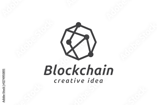 Creative Blockchain Technology Logo Design Template