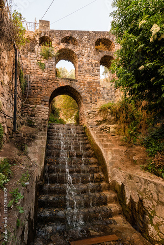 colonial aqueduct of sapantiana in cusco peru