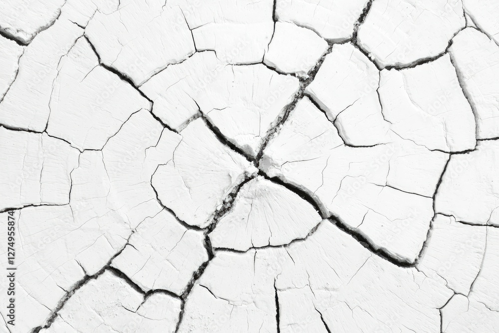 Fototapeta premium Cracked White Tree Trunk Surface Texture