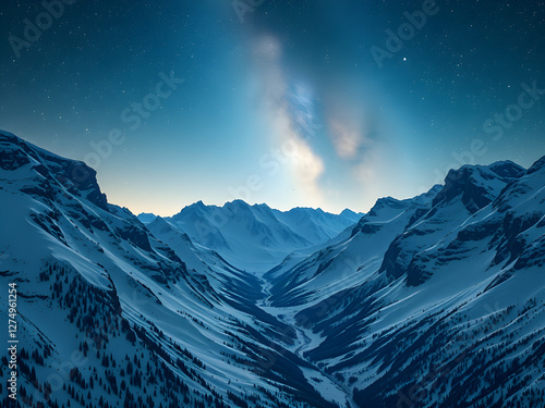 snowy mountains 