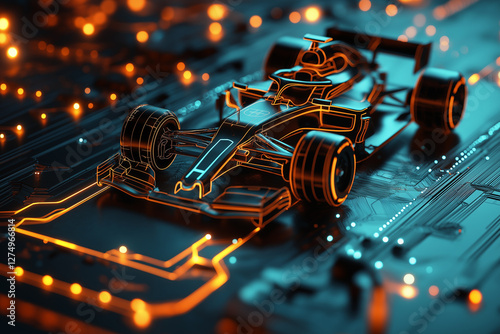 Night sports car
