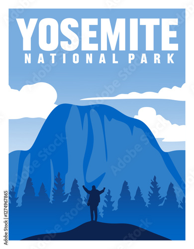 yosemite national park with beautiful natural scenery