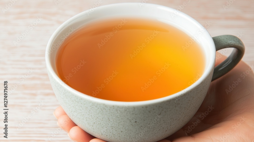 Sipping herbal tea kitchen table beverage photography cozy environment close-up view relaxation concept for mindfulness Sipping herbal tea kitchen table beverage photography cozy environment close-up view relaxation concept for mindfulness