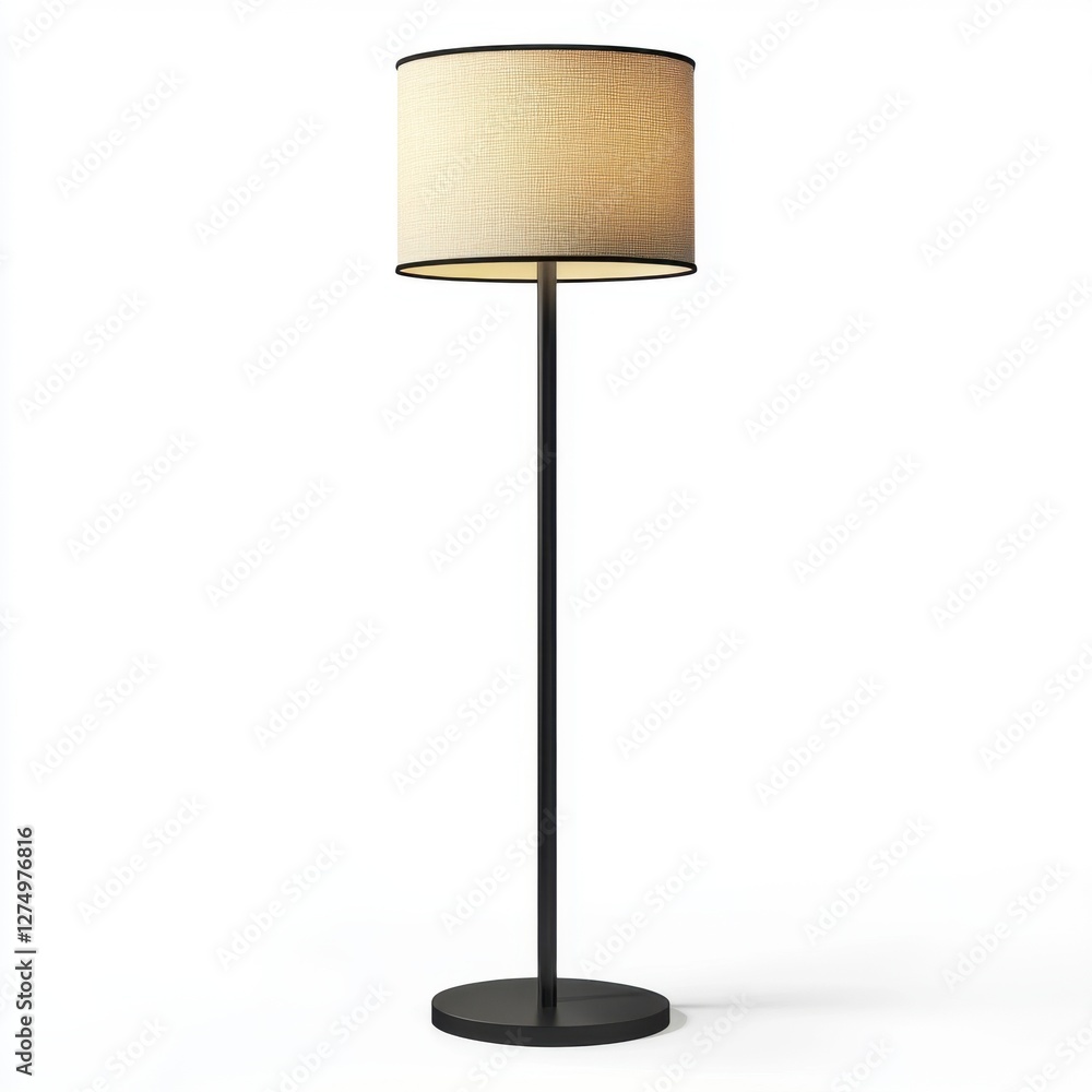 floor lamp with a sleek black finish floor lamp with a sleek black finish