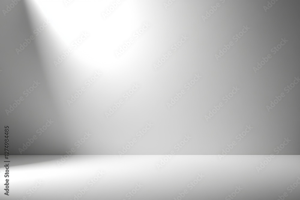 Studio Spotlight Empty Room, Grey Wall, Light Beam, Product Display Studio Spotlight Empty Room, Grey Wall, Light Beam, Product Display