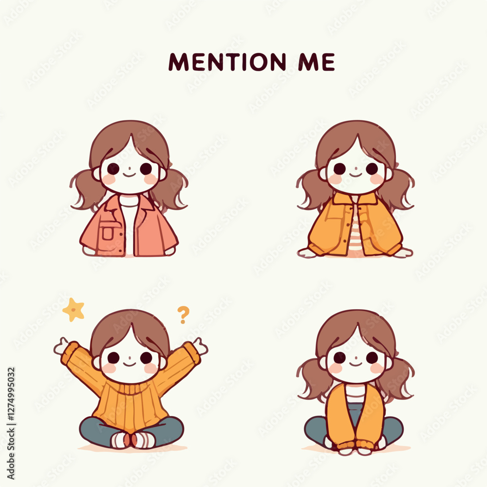 Pictures of girls' sets of various styles