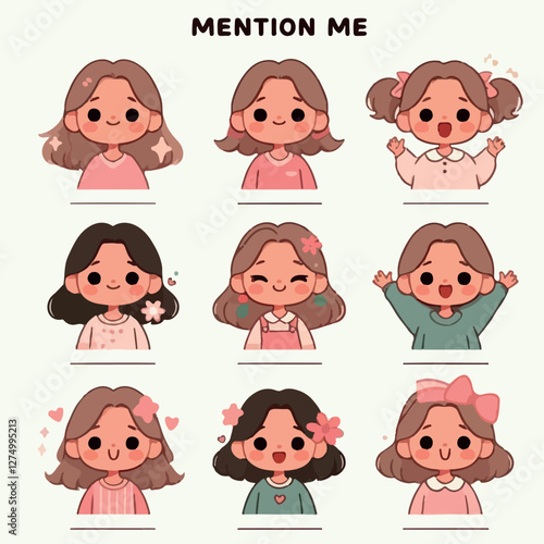 Pictures of girls' sets of various styles