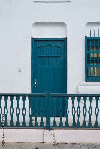 old blue door