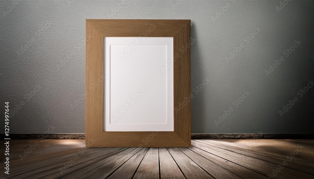 3D Frame Mockup in Empty Interior Minimalist Masterpiece with Elegant Geometric Shapes and Sleek Textures Amidst an Open Background, Perfect for Modern Decor or Digital Art. 3D Frame Mockup in Empty Interior Minimalist Masterpiece with Elegant Geometric Shapes and Sleek Textures Amidst an Open Background, Perfect for Modern Decor or Digital Art.