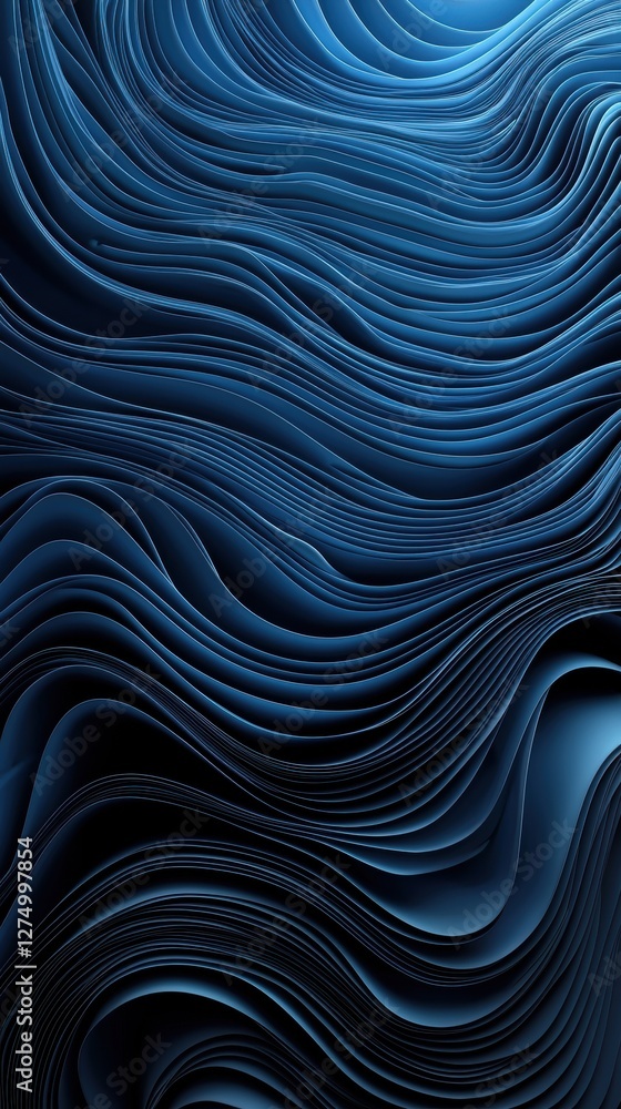 Captivating 3D Wave Arrangement with Intricate Detail and High Fidelity Captivating 3D Wave Arrangement with Intricate Detail and High Fidelity