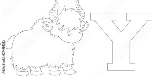 yak next to the letter Y